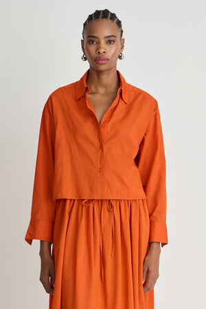 Cropped Isolde Button Down | Apiece Apart